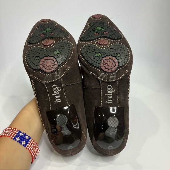 Indigo by Clarks brown suede pointed toe heels dancing shoes size 9 - Picture 5 of 7